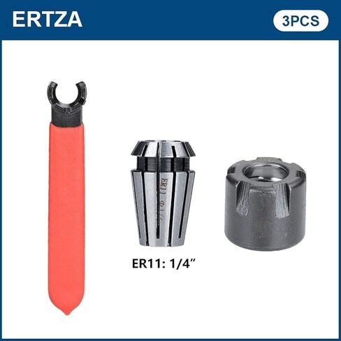 Spring Collet ER11 Collet Chuck 1/8 1/4 مع M -Type ER Nut and Brench Conche Holder 3pcs (Color: 3pcs 1L4 Set) in Kuwait