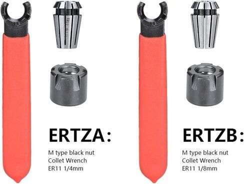 Spring Collet ER11 Collet Chuck 1/8 1/4 مع M -Type ER Nut and Brench Conche Holder 3pcs (Color: 3pcs 1L4 Set) in Kuwait