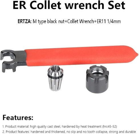 Spring Collet ER11 Collet Chuck 1/8 1/4 مع M -Type ER Nut and Brench Conche Holder 3pcs (Color: 3pcs 1L4 Set) in Kuwait