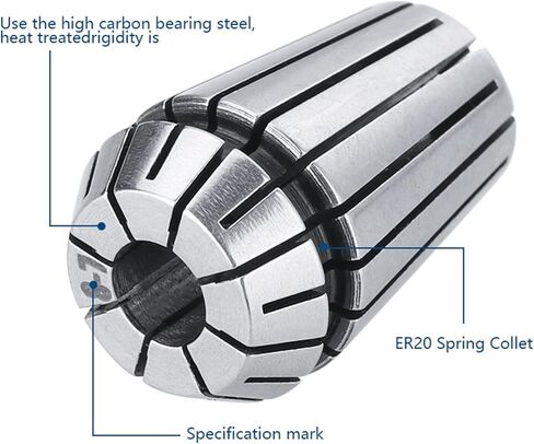 الربيع كوليت مخرطة ER40 Collet Chuck 4.0-25.0mm حامل أداة Collet Clamp SPRING لأداة مخرطة طحن الماكينة 1PCS (الحجم: 1PC ER40-190MM) in Kuwait