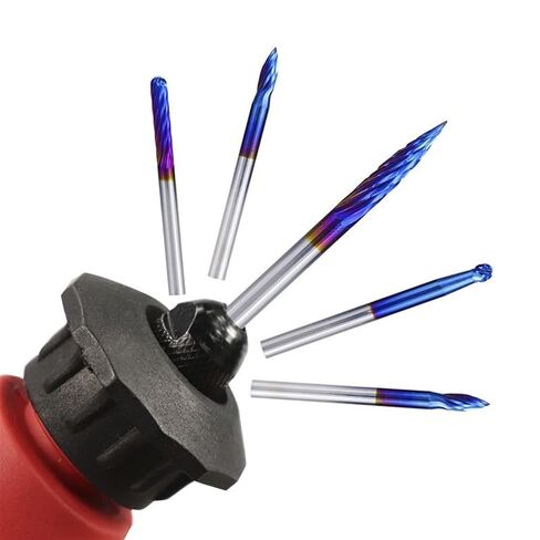 مقاطع دوارة لدغية واحدة مزدوجة الكربيد كربيد الملفات لملفات دوارة خشبية 3x3mm لروتين 20pcs in Kuwait