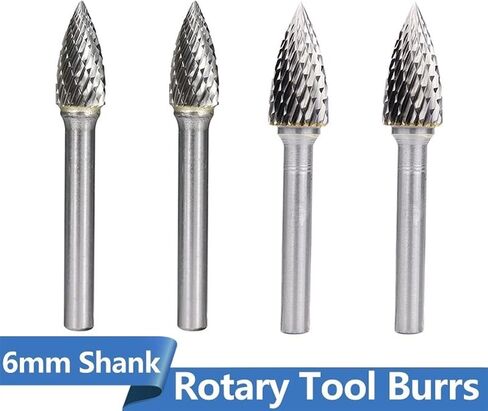 Rotary File 6mm Shank G Type Double Cut Tungsten Carbide Rotary Burrs Bit for Metal Wood Hand Tool 1Pcs (Color : 18x6mm) in Saudi Arabia