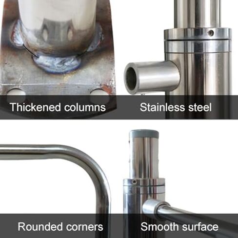 دليل المدخل في اتجاه واحد بوابة أرجوحة ترديد أوتوماتيكي مع سلامة من الفولاذ المقاوم للصدأ ، بوابة أمان إغلاق تلقائية للسوبر ماركت وملاعب ، 50 × 100 سم ، فضي ب ، ش. in Kuwait