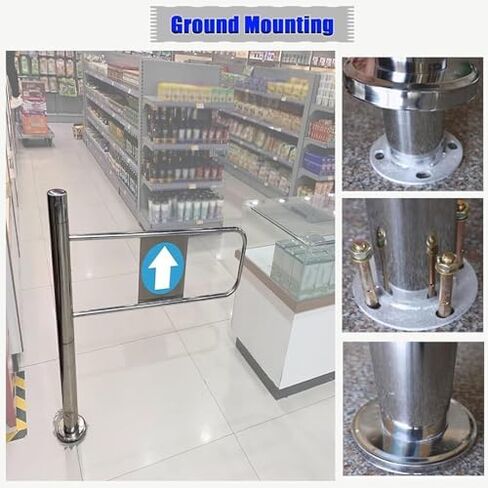 دليل المدخل في اتجاه واحد بوابة تأرجح تلقائية أوتوماتيكي مع سلامة الفولاذ المقاوم للصدأ ، بوابة أرجوحة مدخل ، باب أمان مدخل السوبر ماركت مع جبل ، يفتح 90 in Kuwait