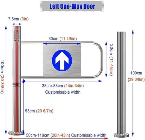 دليل المدخل في اتجاه واحد بوابة تأرجح تلقائية على نطاق واسع مع سلامة الفولاذ المقاوم للصدأ ، بوابة الأرجوحة الأوتوماتيكية ، بوابة أرجوحة أمان محملة الربيع مع جبل ، in Kuwait