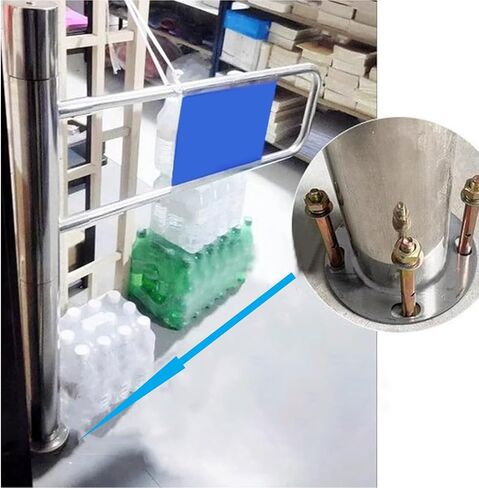 بوابة أرجوحة مدخل 1 ، بوابة سياج أمان مع جبل ، باب جهاز مدخل الفولاذ المقاوم للصدأ ، لممرات السوبر ماركت المصنع الصناعية (يمين) (70 × 97 سم) in Kuwait