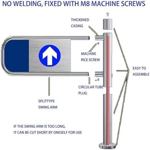 دليل المدخل في اتجاه واحد بوابة تأرجح تلقائية أوتوماتيكي مع سلامة الفولاذ المقاوم للصدأ ، بوابة الأرجوحة التلقائية في اتجاه واحد ، مرور/مدخل/مدخل إغلاق أوتوماتيكي 1-واو in Kuwait