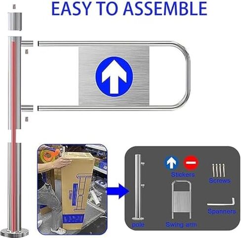 دليل المدخل في اتجاه واحد بوابة تأرجح تلقائية أوتوماتيكي مع سلامة الفولاذ المقاوم للصدأ ، بوابة الأرجوحة التلقائية في اتجاه واحد ، مرور/مدخل/مدخل إغلاق أوتوماتيكي 1-واو in Kuwait