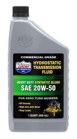 Lucas Oil 11300 Synthetic Blend SAE 20W-50 Hydrostatic Transmission Fluid - 1 Quart (Pack of 6) in Saudi Arabia