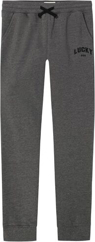 Lucky Brand Boys 'On Fleece Jogger Sweatpant ، إغلاق الرباط in Kuwait