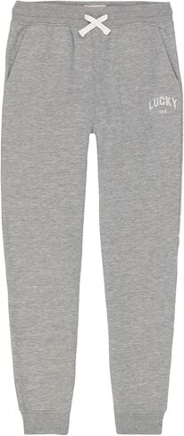 Lucky Brand Boys 'On Fleece Jogger Sweatpant ، إغلاق الرباط in Kuwait