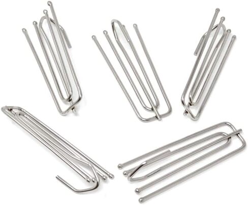 السنانير الشريطية الفولاذ المقاوم للصدأ ، 4 شحنة قرصة خطاف الطلاء Cliptraverse Pleater 4 الخطافات (30pcs) in Kuwait