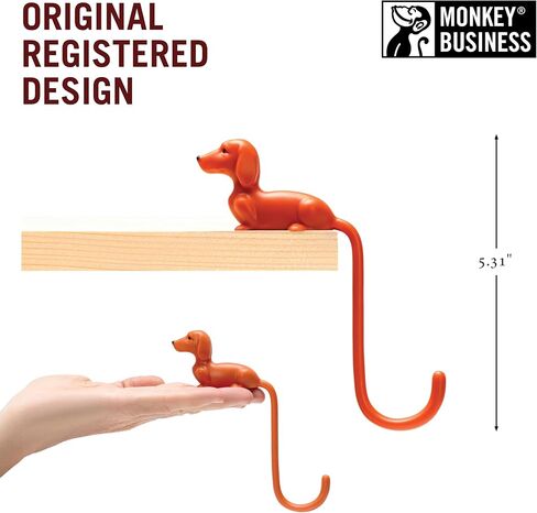 Monkey Business Rusty The Dog Tail Hook for Computer Screen, Desk Headphone Hanger Organizer Decorative Hooks, Adhesive Hook for Hanging Keys Cables Hats and Computer Accessories in Kuwait