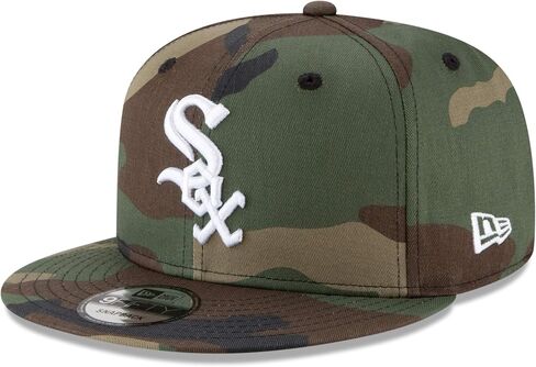 New Era Unisex-Adult MLB 9Fifty Camo Primary Logo Adjustable Snapback Hat Cap One Size Fits All in Saudi Arabia