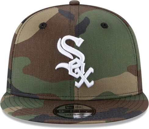 New Era Unisex-Adult MLB 9Fifty Camo Primary Logo Adjustable Snapback Hat Cap One Size Fits All in Saudi Arabia