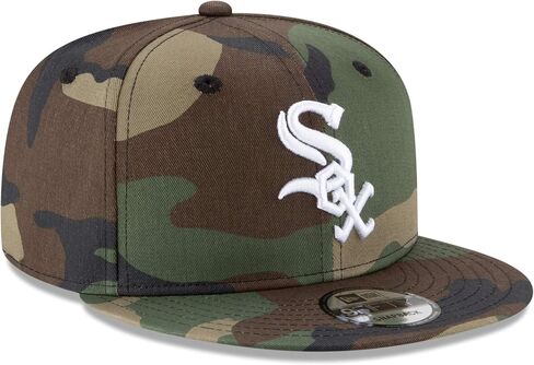 New Era Unisex-Adult MLB 9Fifty Camo Primary Logo Adjustable Snapback Hat Cap One Size Fits All in Saudi Arabia