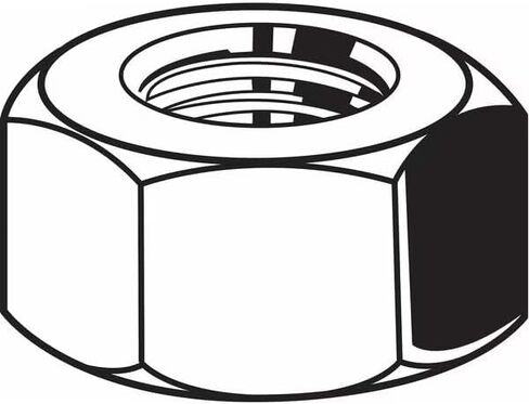 Hex Nut, 1-1/8"-7, Steel, Grade 8, Zinc Yellow, 31/32 in Ht, 5 PK in Saudi Arabia
