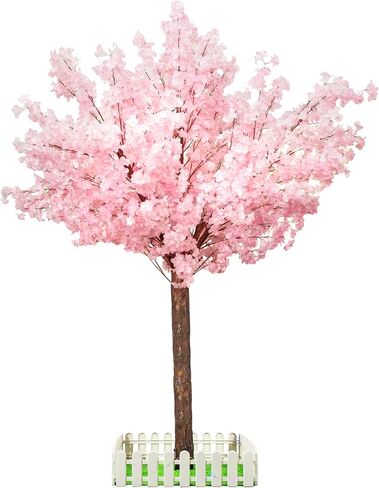 Artificial Cherry Trees Indoor Decor: Handmade Natural Fake Cherry Blossom Pink Tree Outdoor for Party Wedding Christmas in Kuwait