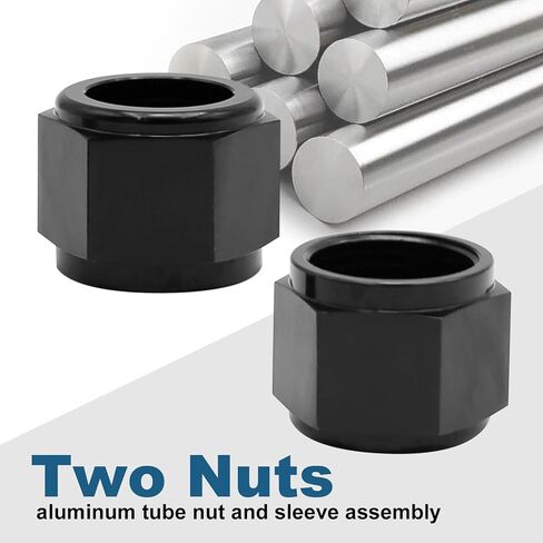 12an أنبوب أنبوب وأكمام 3/4 (19mm) خط خرطوم أنبوب سبيكة OD ، محول خط الصلب من الألومنيوم ، جوز الأنبوب والأكمام لأنابيب الألومنيوم OD (2pcs) in Saudi Arabia