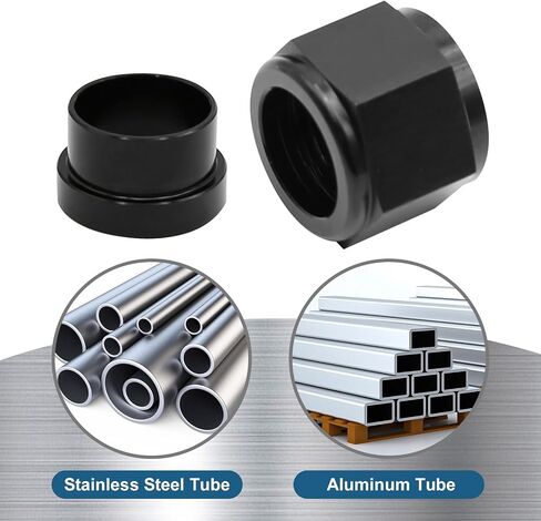 12an أنبوب أنبوب وأكمام 3/4 (19mm) خط خرطوم أنبوب سبيكة OD ، محول خط الصلب من الألومنيوم ، جوز الأنبوب والأكمام لأنابيب الألومنيوم OD (2pcs) in Saudi Arabia