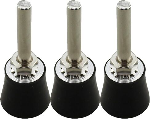 TAODAN 3PCS 1 Inch Black Rubber Disc Pad Holders Drilling Air Mould Grinding Machine Rotary Tool Industrial Abrasive Finishing Product in Saudi Arabia