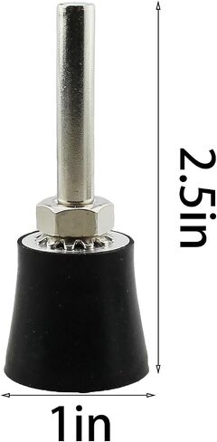 TAODAN 3PCS 1 Inch Black Rubber Disc Pad Holders Drilling Air Mould Grinding Machine Rotary Tool Industrial Abrasive Finishing Product in Saudi Arabia