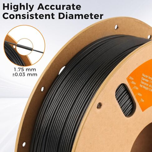 خيوط البولي بروبيلين eryone 1.75 مم +/- 0.03 مم للطابعة ثلاثية الأبعاد ، خيوط الطباعة ثلاثية الأبعاد ص 900G/التخزين المؤقت ، الأسود in Kuwait