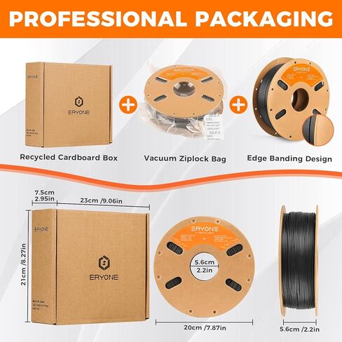 خيوط البولي بروبيلين eryone 1.75 مم +/- 0.03 مم للطابعة ثلاثية الأبعاد ، خيوط الطباعة ثلاثية الأبعاد ص 900G/التخزين المؤقت ، الأسود in Kuwait