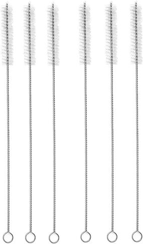 Straw Cleaner Brush Kit, 7.7" H x 0.4" W， Long Pipe Cleaning Brush ，for Straws on Tumbler, Water Bottle, Sippy Cup, and Pipes (6 Pack) in Saudi Arabia