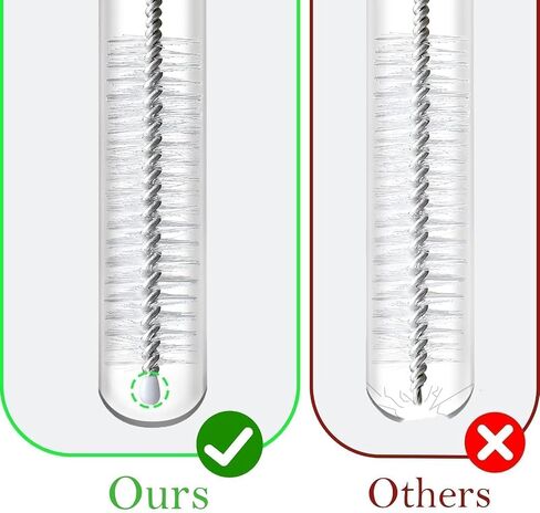 Straw Cleaner Brush Kit, 7.7" H x 0.4" W， Long Pipe Cleaning Brush ，for Straws on Tumbler, Water Bottle, Sippy Cup, and Pipes (6 Pack) in Saudi Arabia