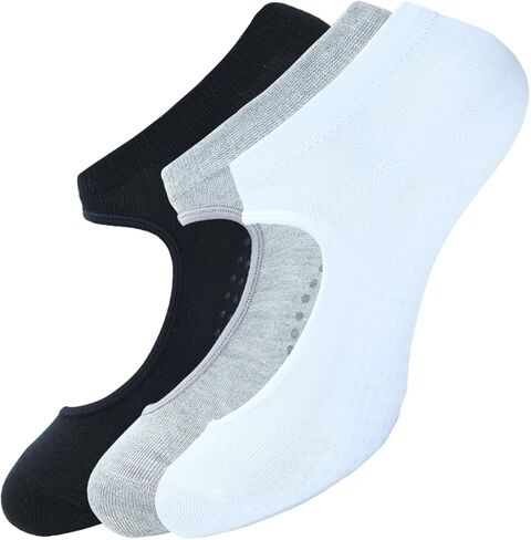 Yash Gallery Yoga Socks for Men Non Slip Barre Socks with Grips/Straps Pack of 6 Pack من 3 in Saudi Arabia