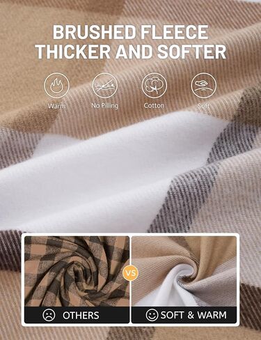 TACVASEN Men's Flannel Shirts Long Sleeve Button Down Soft Brushed Cotton Flannel Casual Plaid Spring Fall Shirt in Saudi Arabia