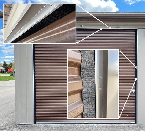 3" Brush Seal Kit for 10'w x 8'h Roll-up Door, Sectional Steel Door, Commercial Door, High Speed Fabric Door (3" Brush Seal for 10'w x 8'h Door) in Saudi Arabia