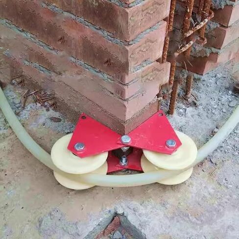 Wall Corner Cable Pulley System - Durable Nylon Groove Wheel with Steel Rings & Bearings, Double V-Groove Wheels for Rooftent, Construction Sites & Sewer Lifting in Saudi Arabia