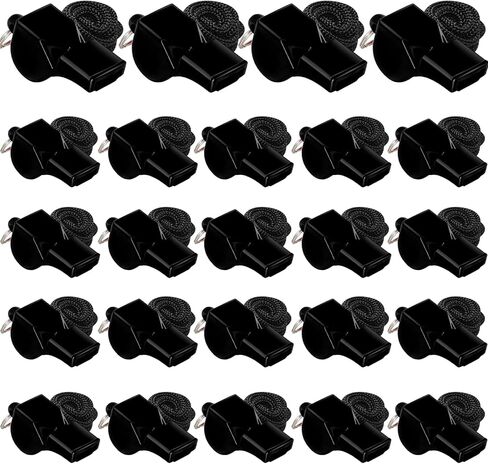 صافرة ، صافرة رياضية احترافية 24 PCS مع الحبل - صافرة أقل من البازلاء للمدربين والحكام والإنقاذ والشرطة in Kuwait