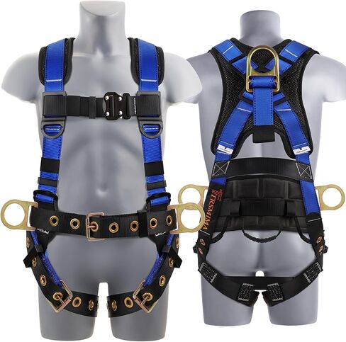 Trsmima Safety Harness Fall Protection - Roof Full Body Harness Men Construction Work Belt Tongue & Quick Connected Buckle in Saudi Arabia