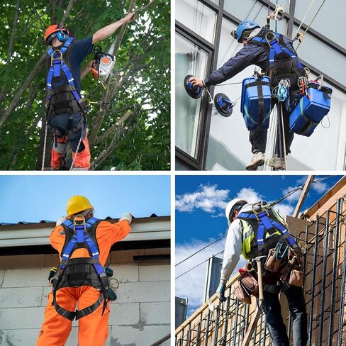 Trsmima Safety Harness Fall Protection - Roof Full Body Harness Men Construction Work Belt Tongue & Quick Connected Buckle in Saudi Arabia
