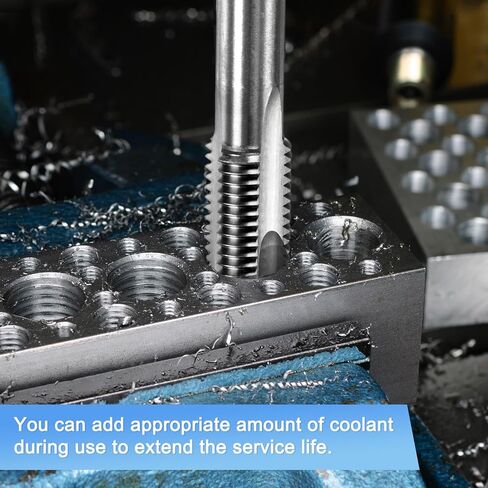 1-Pack M10x1.5mm Metric Thread Tap, HSS 130mm Length Straight Flute Right Hand Thread Screw Tapping Tool for Drilling/Milling Machines/CNC Machine Tools in Kuwait