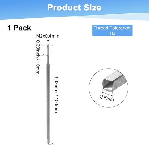 1-Pack M10x1.5mm Metric Thread Tap, HSS 130mm Length Straight Flute Right Hand Thread Screw Tapping Tool for Drilling/Milling Machines/CNC Machine Tools in Kuwait
