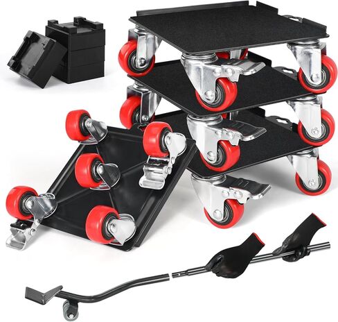 محرك الأثاث الثقيل مع عجلات الأثاث Dolly Kit Moving Furniture Lift Mover Tool Wheels Piano Dolly Pool Table Dollies Double Bearings Locks Max Caper in Kuwait