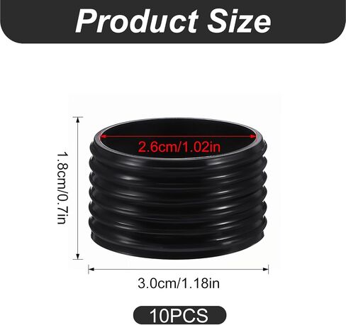 10 PCS تنس أسود مضرب مقبض حلقة مطاطية ، مضرب التنس مضرب السيليكون مضرب حلقة مضرب عصابات قبضة الحلقة المطاط in Saudi Arabia