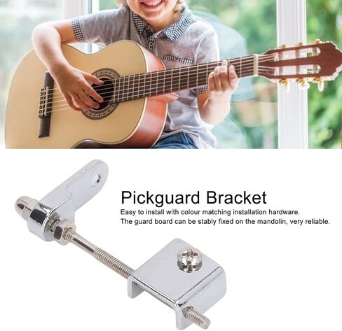 Mandolin Pickguard Mounting Bracket with Screws for Replacement - Silver Metal Accessory for Mandolin Guitar in Saudi Arabia