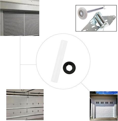 DGZZI 10 Sets Garage Door Hinges Static Scroll Wheel Sleeves Roller Shaft Nuts Automobile Bearing Gaskets in Saudi Arabia