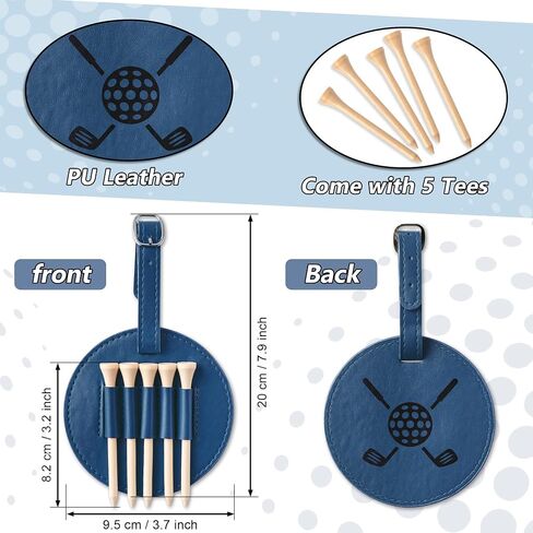 R Horse Golf Scorecard Book مع Pencil 4PCS Leather Golf Journal Notebook ومجموعة العلامات على حقائب الجولف ، سجل دفتر سجلات كتاب جيب لاعبي الغولف ، ملحقات النادي الخارجي والرياضي (الأزرق) in Saudi Arabia