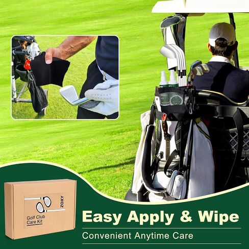 Zoxy Golf Club Club Club -Dile -Clean ، Polish ، و Restore Irons ، Drivers ، Mutters -Golf Club Pinishing Kit مع طلاء نادي الجولف ، منظف نادي الجولف ، مذيب Golf Grip in Saudi Arabia