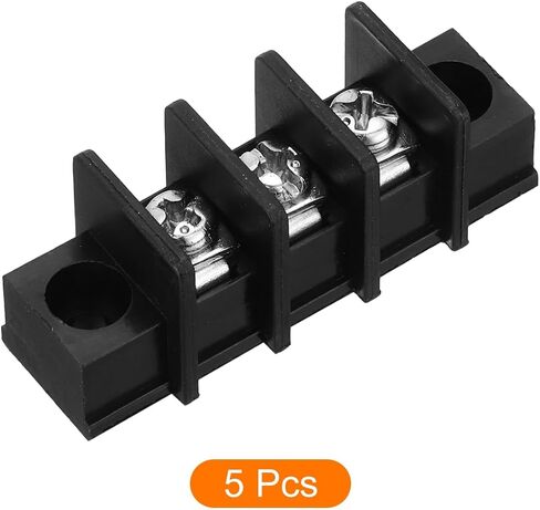 UXCELL 5 PCS 3 مواضع كتلة طرفية 300V 20A 9.5mm ملعب صفوف واحدة in Kuwait