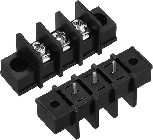 UXCELL 5 PCS 3 مواضع كتلة طرفية 300V 20A 9.5mm ملعب صفوف واحدة in Kuwait