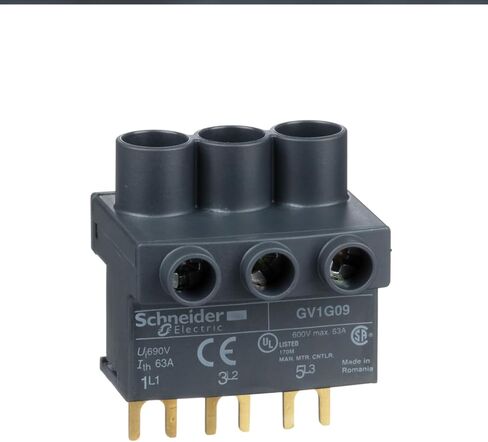 Schneider Electric Man Starter Terminal Block, 575Vac, 63A - GV1G09 in Saudi Arabia