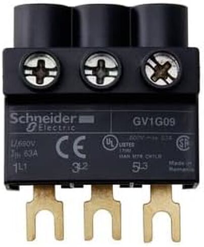 Schneider Electric Man Starter Terminal Block, 575Vac, 63A - GV1G09 in Saudi Arabia