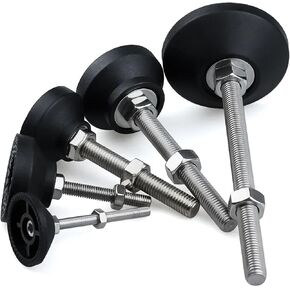 8Pcs Adjustable Lathe Leg Dia 40mm Thread Type Feet Swivel Base M5/M6/M8/M10/M12(D40xM8x80mm) in Saudi Arabia